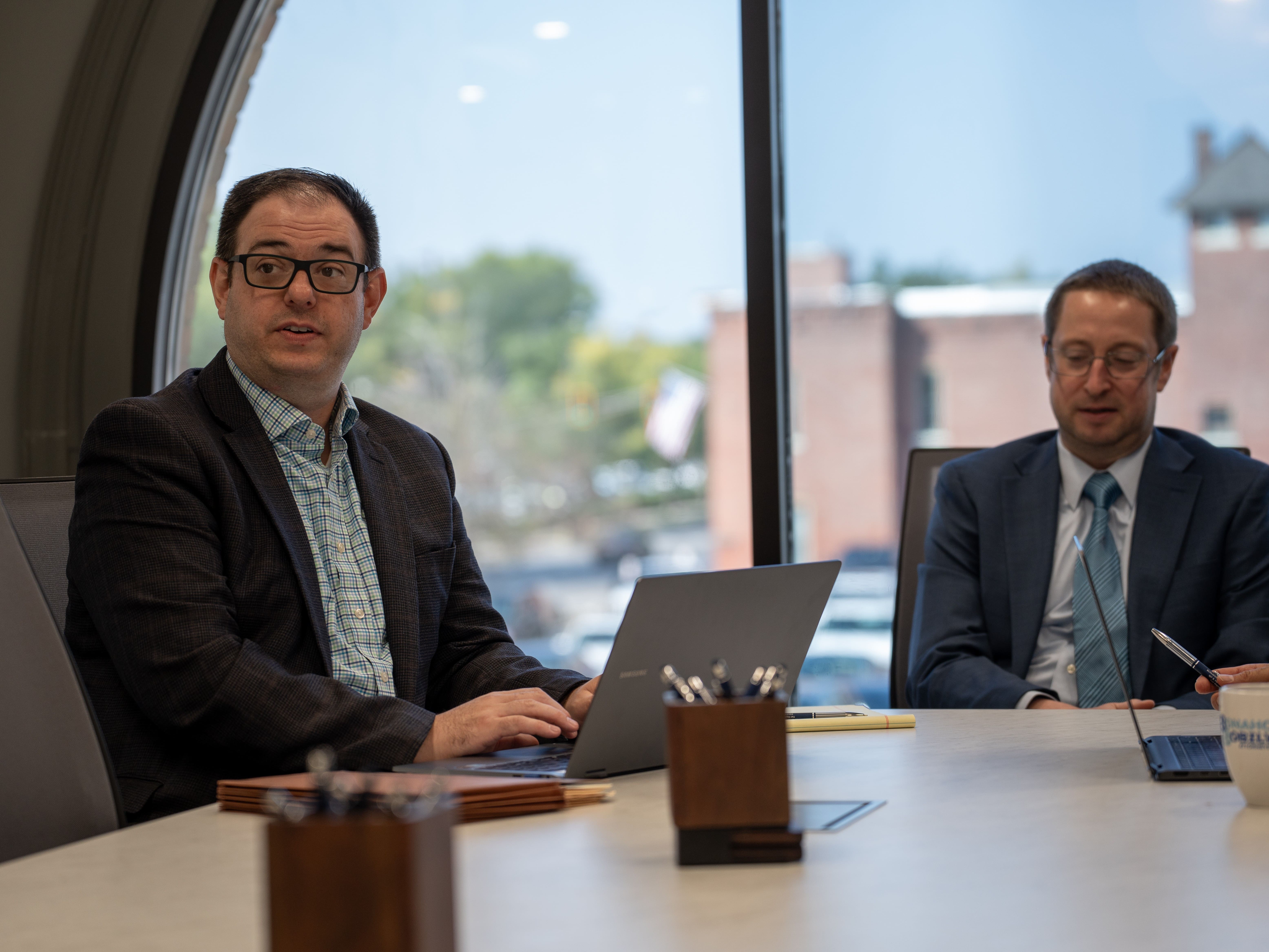 Michael Licari and Conor Slocum in a Meeting